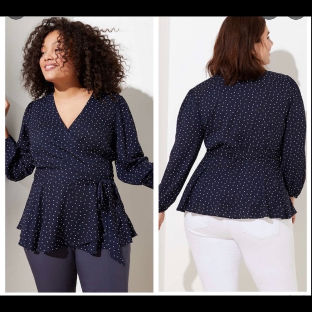 Loft Plus wrap blouse